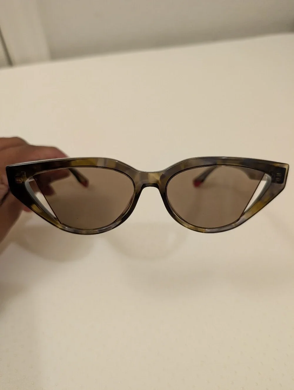 Fendi Brown Tortoiseshell Cat-Eye Sunglasses